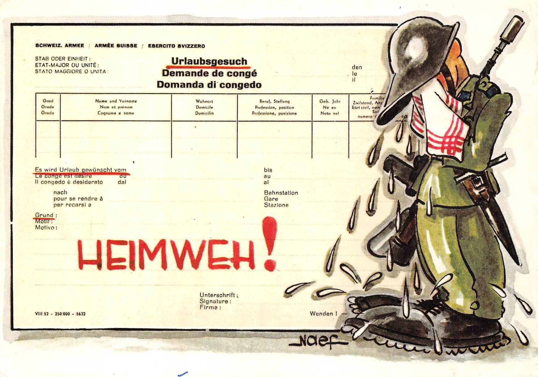 Cartoline postali: 3x Militär Humor – Usato da Ottikon b.Kemptth. venduto da Neptun1974 2