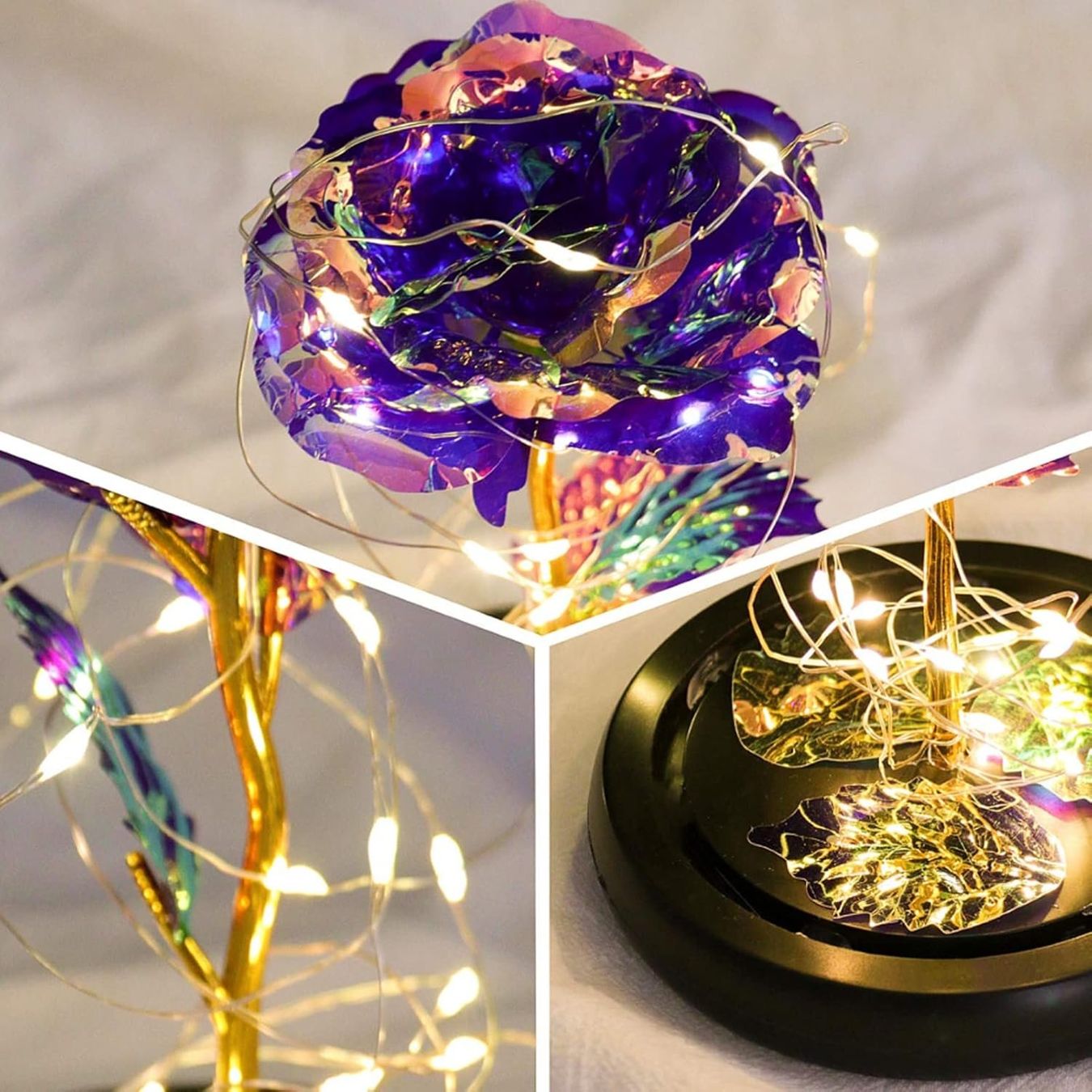 Lichterketten & Leisten: Infinity Rose in Glaskuppel, LED-Lichterkette – Neu und originalverpackt aus Nuglar von SaleRitter 3