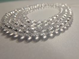 Spinell facettiert weiss 3mm. Strang. Labor Gezüchtet.
