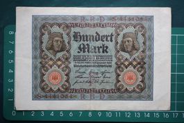 currency reichsbanknote 100 Mark 1920