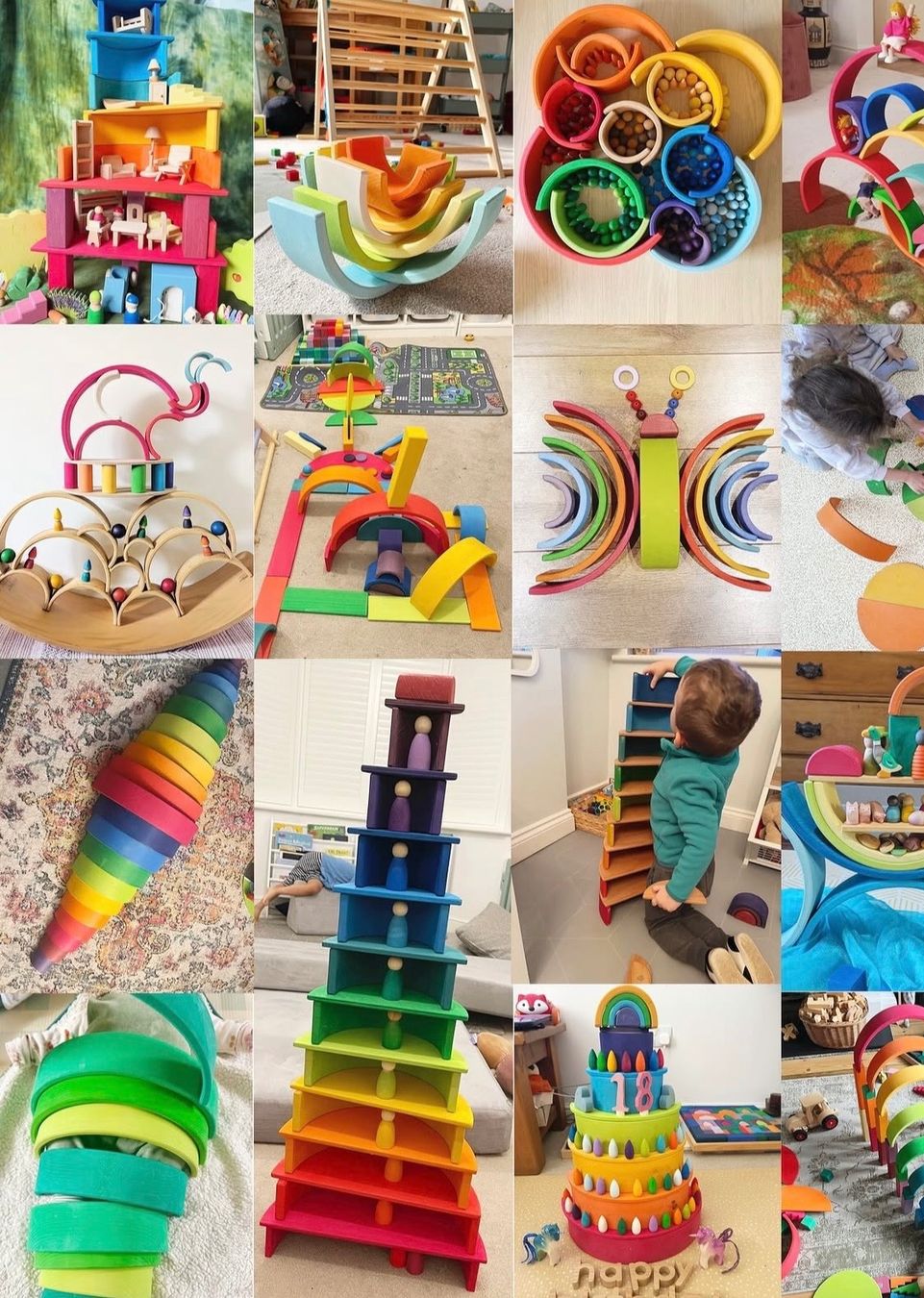 Giocattoli: Rainbow Set - Holz Regenbogen – Nuovo e nell'imballaggio originale da Männedorf venduto da Meganbdn 5