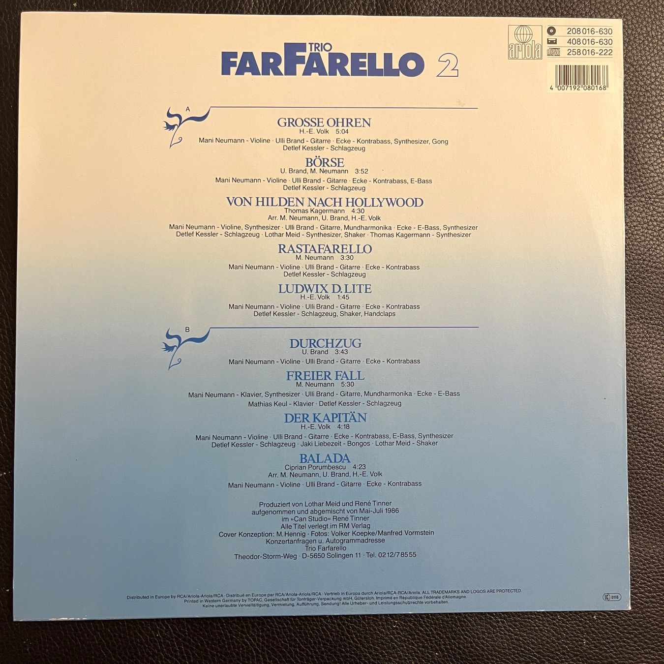 Dischi in vinile: Trio Farfarello 2 - Vinyl LP – Usato da Lenzburg venduto da sch_lml8 1