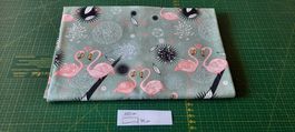 Jersey Stoff Flamingo mintgrün 125 cm x 74 cm neuwertig