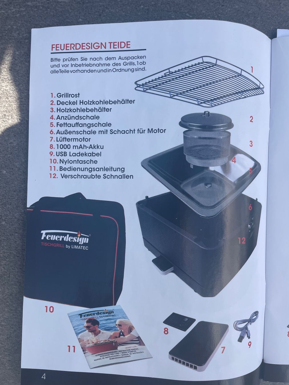 Griglie: Feuerdesign Tischgrill Teide anthrazit – Nuovo (secondo la descrizione) da Môtier (Vully) venduto da Nicole_1837 6