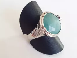 Silber Ring 925 mit schmucksteine Gr  17,9 mm