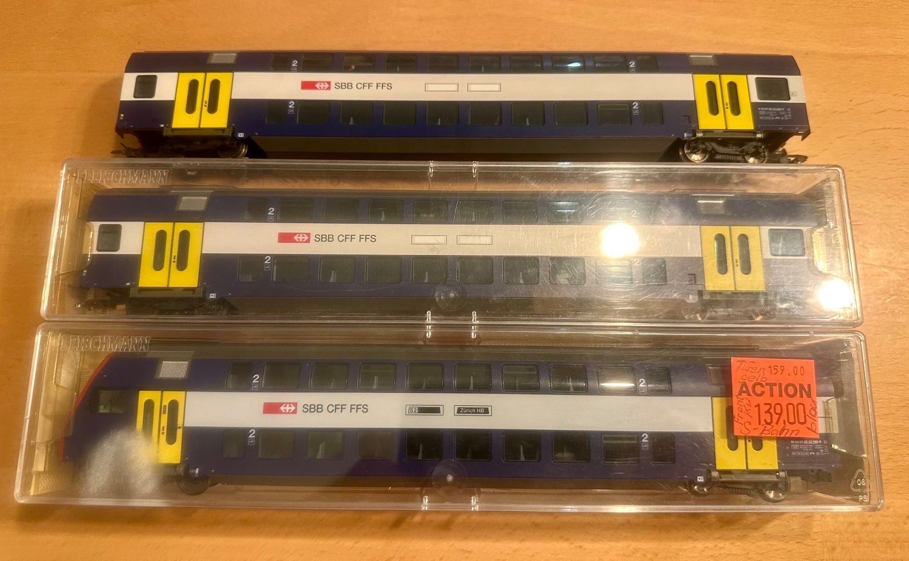 Fleischmann Trains électriques: Fleischmann SBB Doppelstockwagen H0 DC – D'occasion à Oftringen par ib.85 5