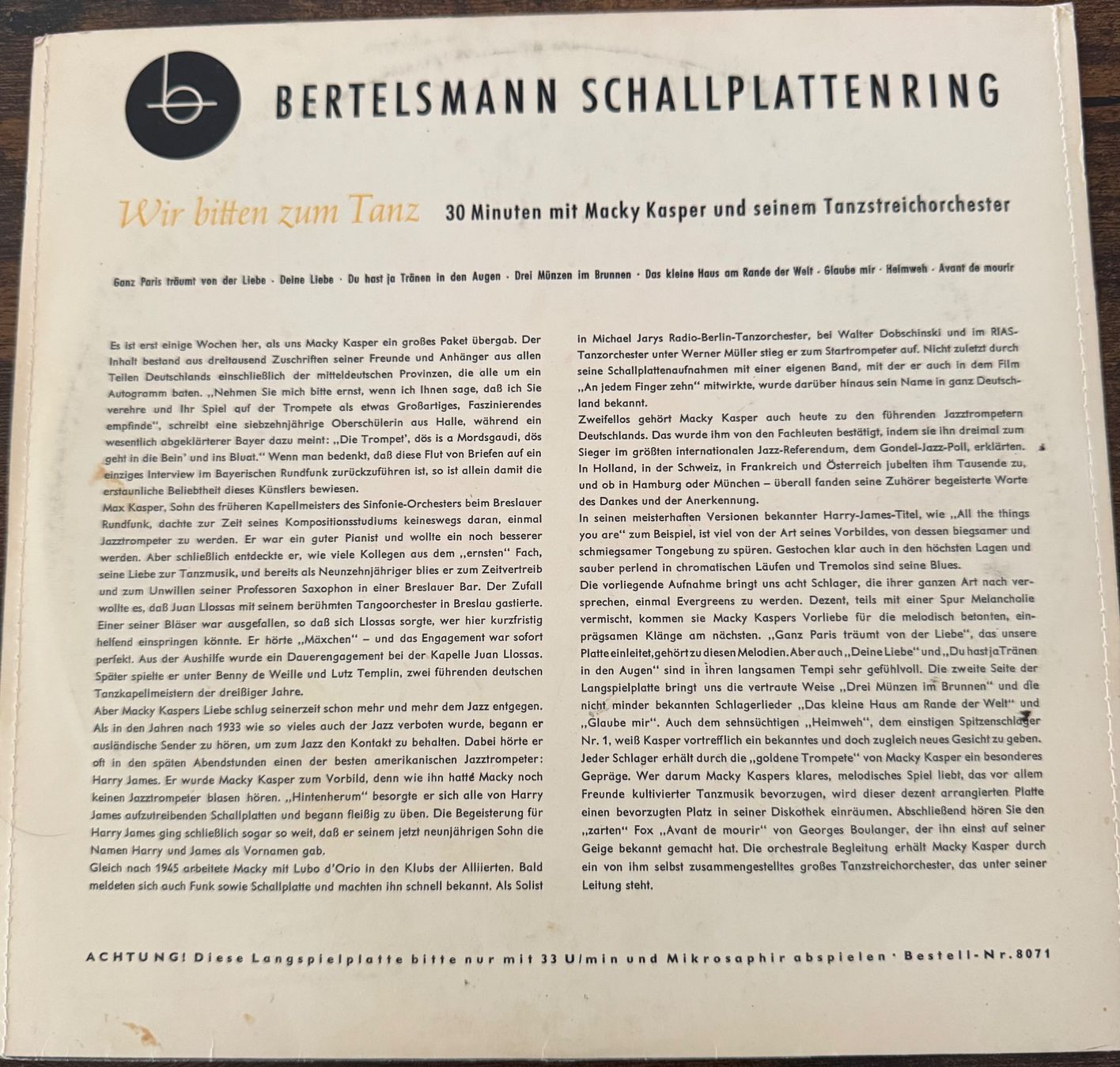 Schallplatten: Vinyl – Gebraucht aus Langenthal von fischlig02 1