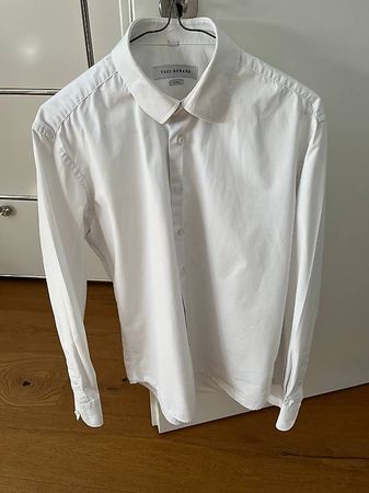 Yves Gerard Fitted weisses Anzugshemd