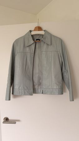Light Blue Real Leather Jacket 🇮🇹