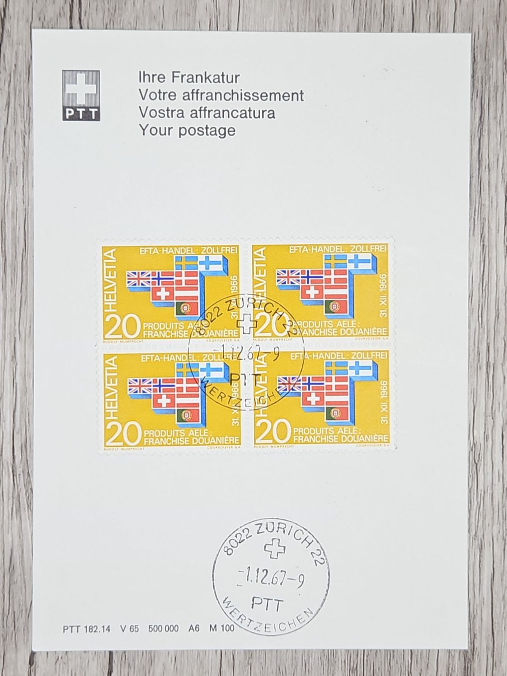 Tutti i francobolli: CL21 PTT Suisse 1967 – Usato da Cousset venduto da Patrick_Collections