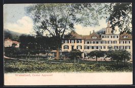 AK Weissbad, Partie am Gasthaus, 1909