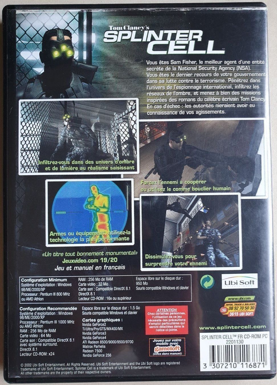 Microsoft Spiele: PC : Splinter Cell – Gebraucht aus Froideville von xXSebastienXx 1