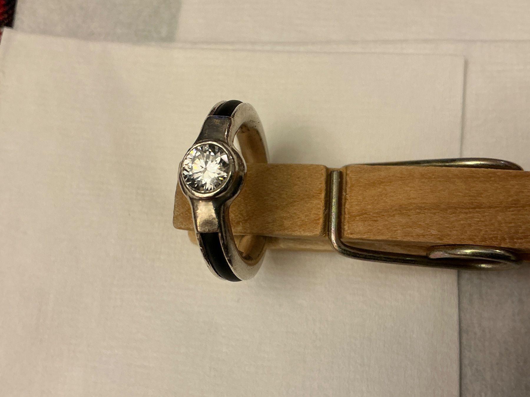 Ringe: Silberring mit Zirkon und Kautschuk – Gebraucht aus Moosseedorf von MarcPSahli