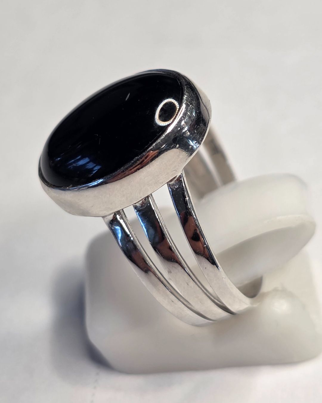 Onyx Bagues: Black Onyx Solitaire Fingerring – Neuf (Voir description) à Zürich par benedikt12 8