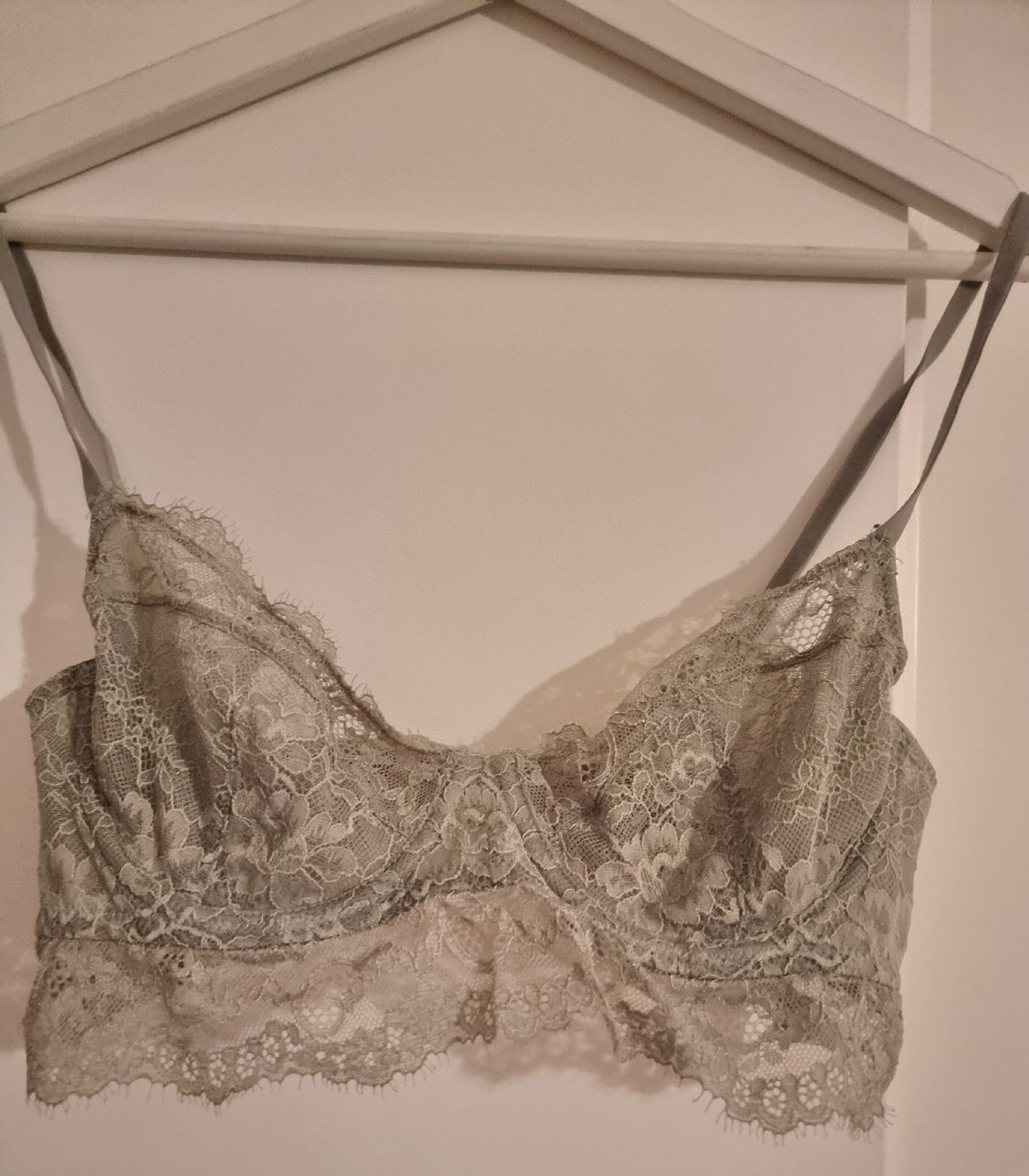 H&M Altra biancheria intima: Grau-Grüner Spitzen BH, Grösse 75B – Usato da Altstätten SG venduto da melii._.98