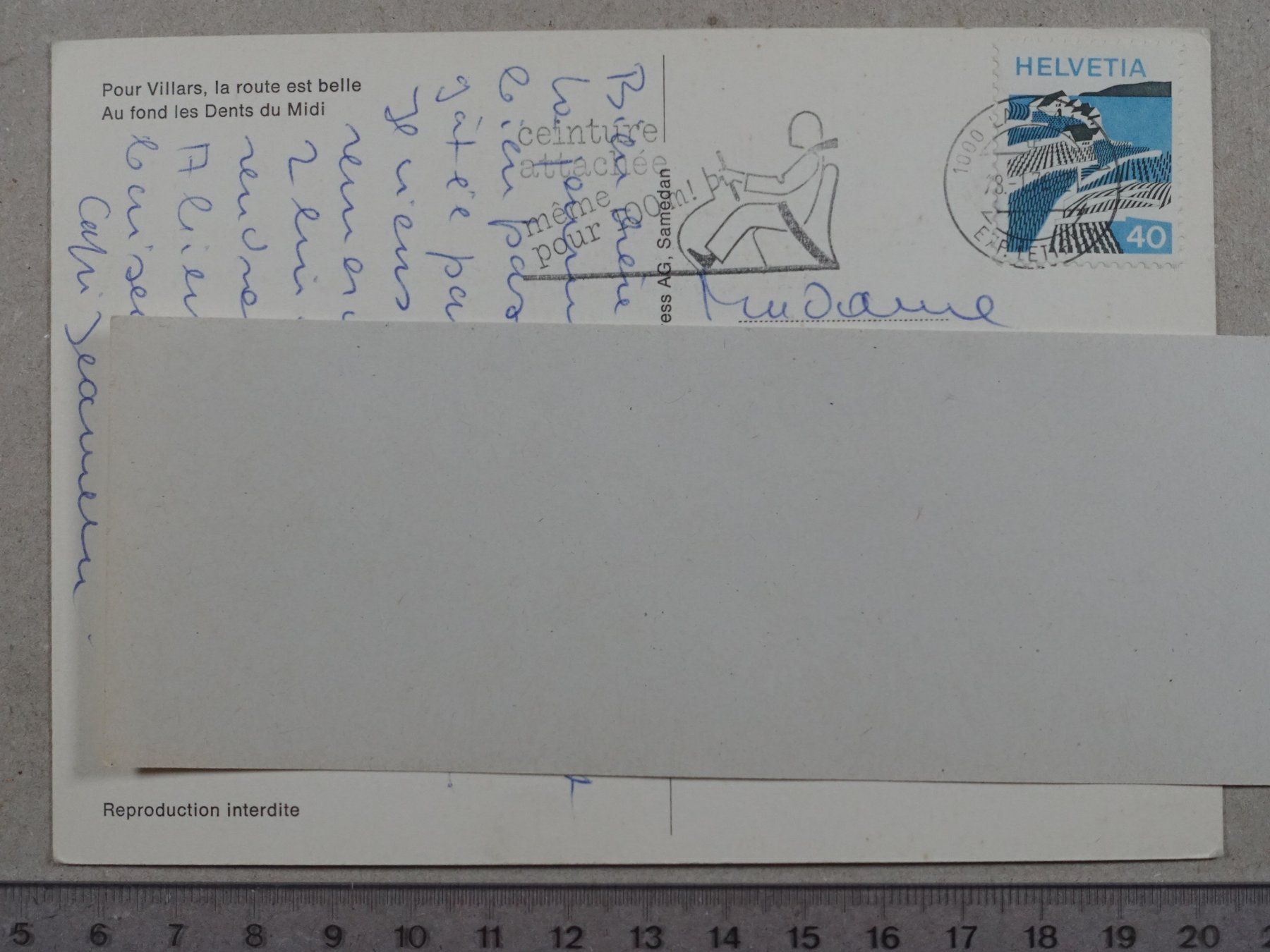 Cartoline postali: Villars, 1976 – Usato da Lenzburg venduto da fh1 1