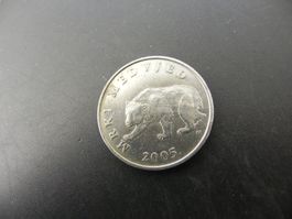 Kroatien 5 Kuna 2005 - Braunbär