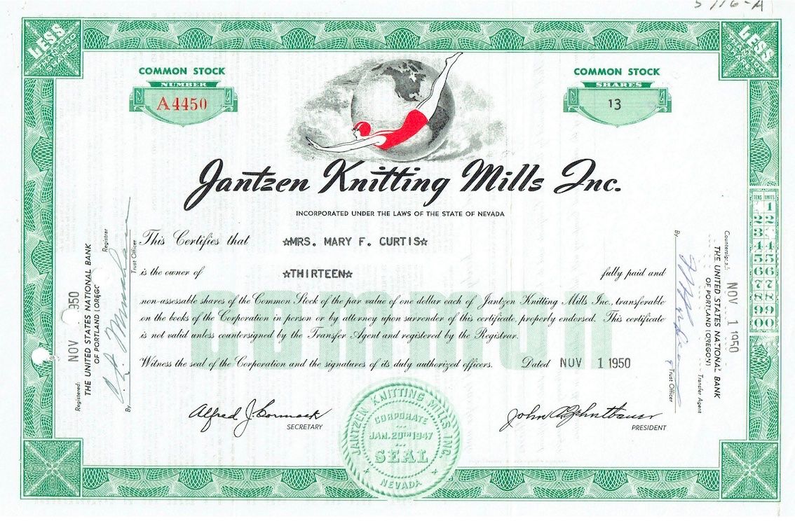 Documents: Jantzen Knitting Mills Inc. - 1952 – D'occasion à Solothurn par Sgasche