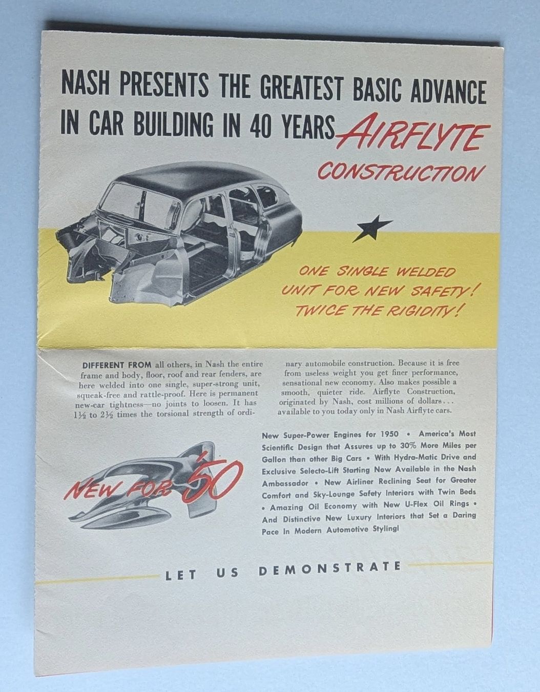 Dokumente: Nash 1950 Katalog, Original aus den USA – Gebraucht aus Olten von VanishingPoint.71 3