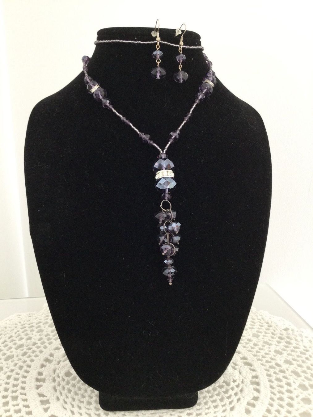 Altri gioielli: Collier + Boucles perles toupies améthyste & strass, NEUF – Nuovo e nell'imballaggio originale da Agiez venduto da chouchanelle 7