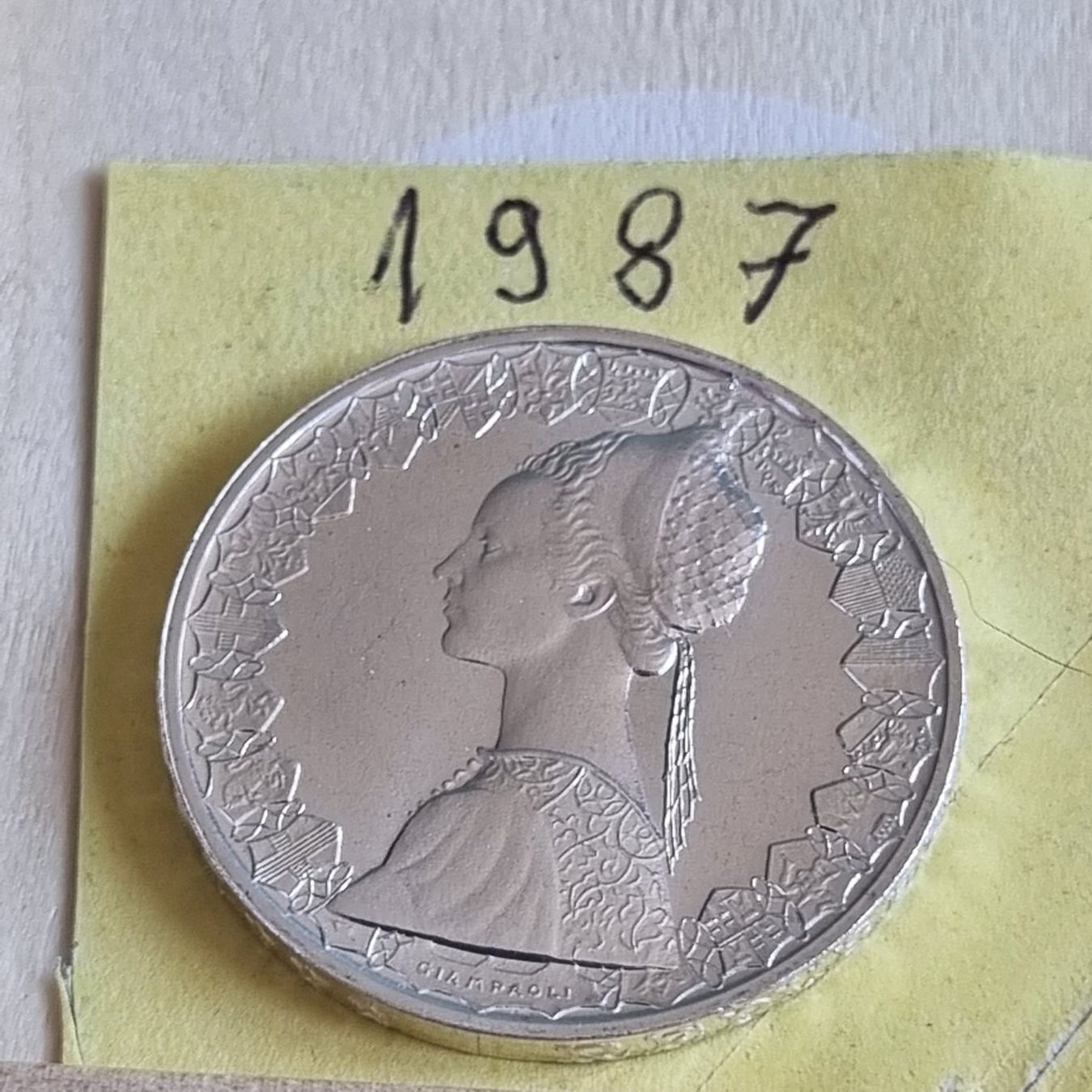 Tutti le monete: 500 Lire 1987 Italie ARGENT – Usato da Genève venduto da cor_2ryx