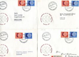 1959 Konf. PTT Verwaltungen, 4 FDC