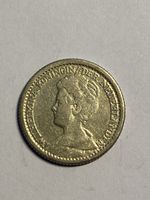 Pays-Bas, 25 cents 1914 argent