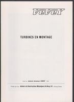 Turbines en montage, Bulletin Technique Vevey 1956 extrait