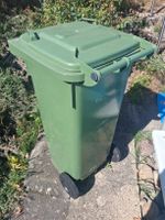 Abfallcontainer grün mit Rädern gebrauchter Zustand