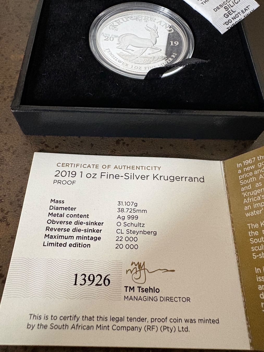 Tutti le monete: Krügerrand Polierte Platte 2019 Silber – Nuovo (secondo la descrizione) da Nottwil venduto da MaBi10 2