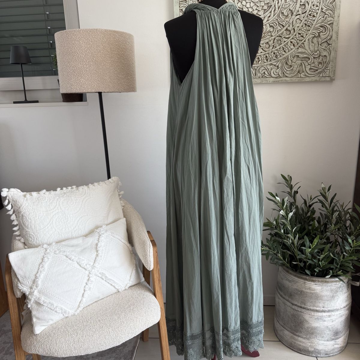 Vestiti: Edel Maxi-Kleid Khaki onesize Häkelspitze L – Nuovo (secondo la descrizione) da Wettswil venduto da toskana2002golf 5