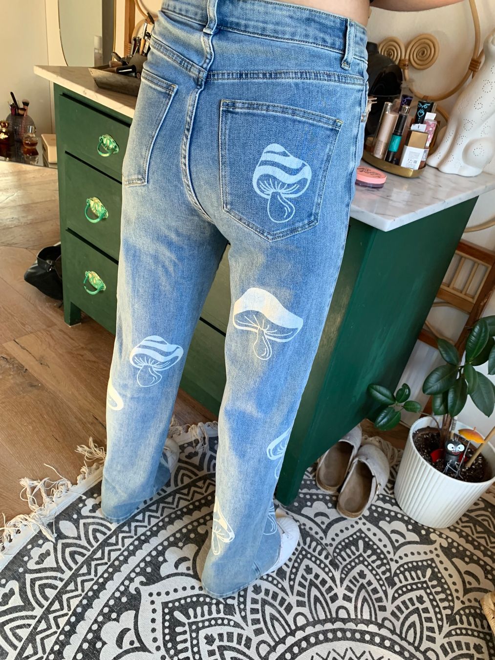 Jeans: Jeans XS avec motifs blanc – Usato da Rochefort venduto da runeii