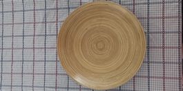 Bambusschale schwarz/Natur 36cm Servierschale