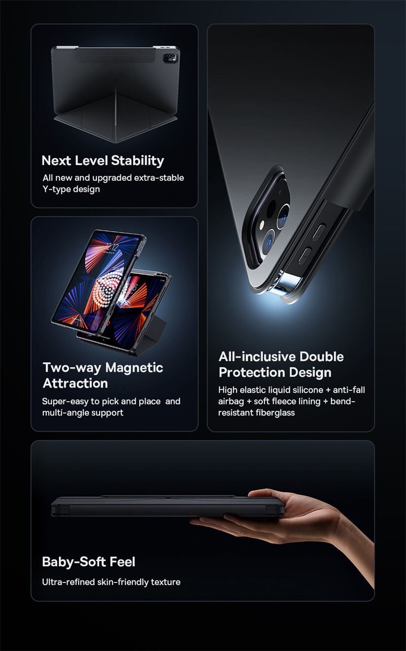 Baseus Covers & Schutzfolien: BASEUS Magnetic Stand Case für iPad Pro – Neu und originalverpackt aus Malans GR von BUYBEST-Schweiz 6