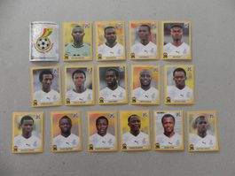 Panini Fussball WM Südafrika  2010 Ghana 16 Stk. 316 - 332