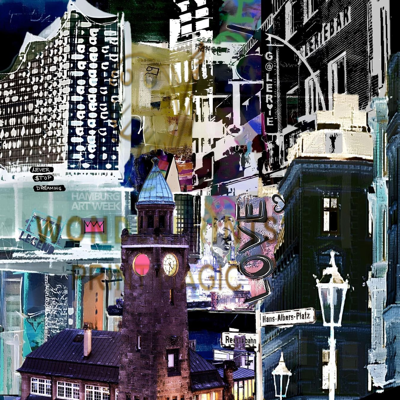 Poster & Bilder: Hamburg Night – Neu und originalverpackt aus Hergiswil NW von WonderprintsCH