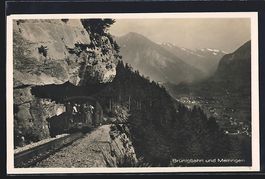 Meiringen, Brünigbahn mit Fernsicht auf