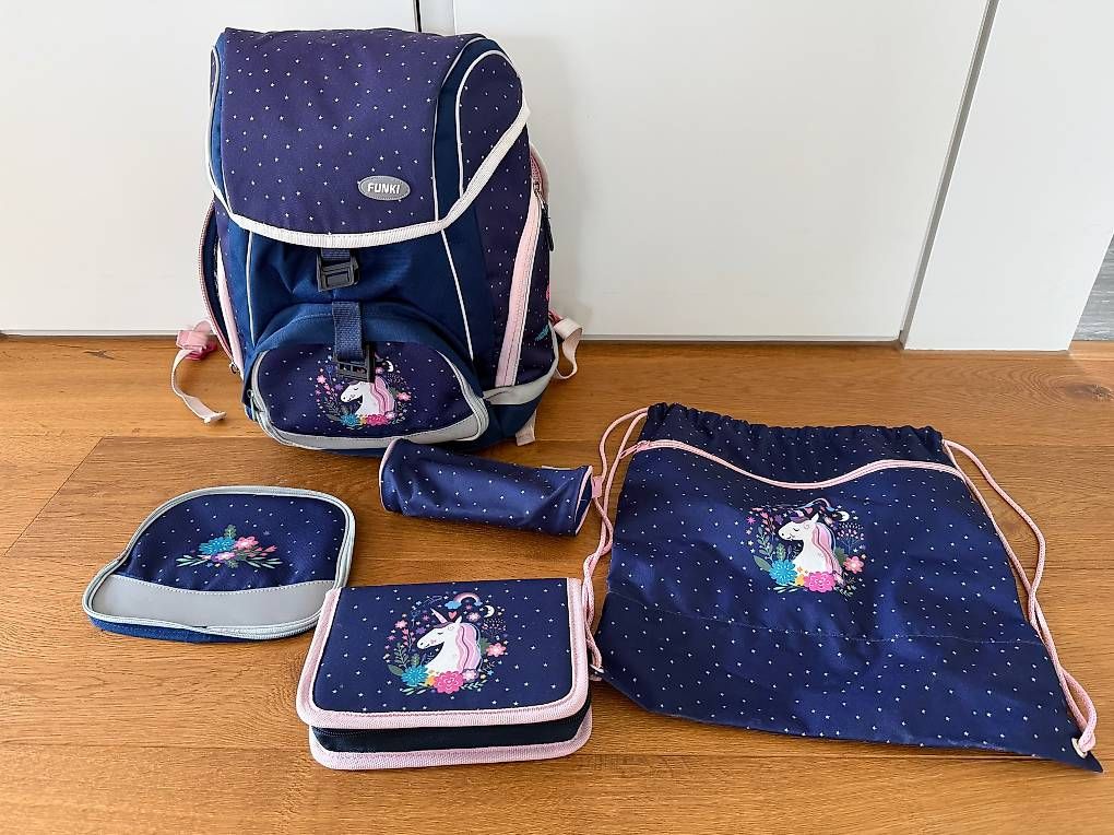 Borse & Zaini: Schulrucksack Set Einhorn – Usato da Kirchlindach venduto da fecop