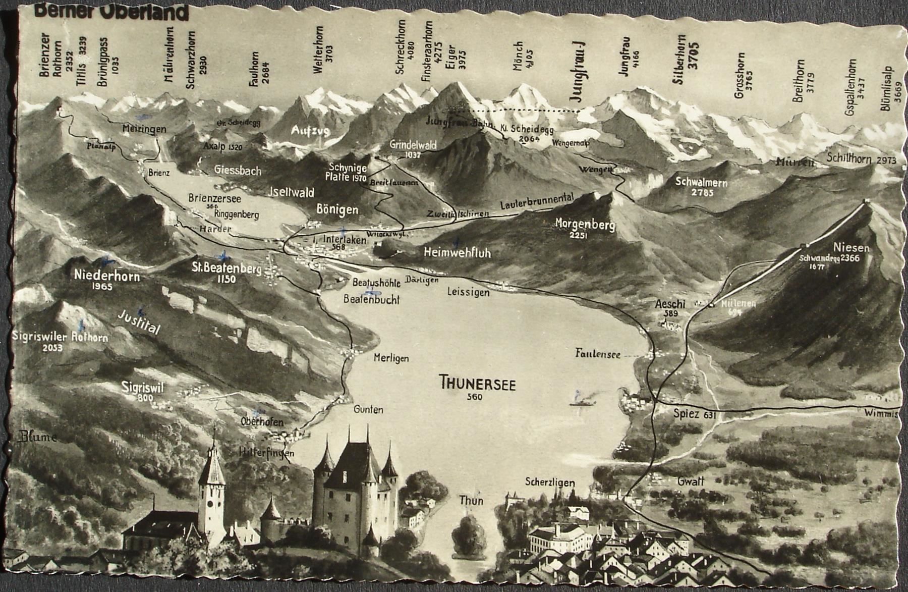 Cartoline postali: THUNERSEE Panorama Thun – Nuovo (secondo la descrizione) da Jona venduto da philajona