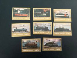 Umm al quwain Lokomotive 8 Marken 1972 ** ungezähnt  (C524)