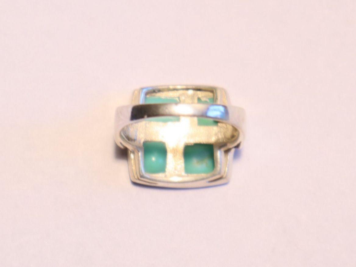 Anelli: Silberring mit Türkis Gr. 56 1/2 Vintage Statement Ring Boho – Usato da Baden venduto da TellsKuchenhaus 9