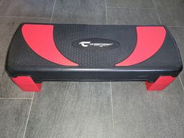 Aerobic Stepper, schwarz rot, höhenverstellbar