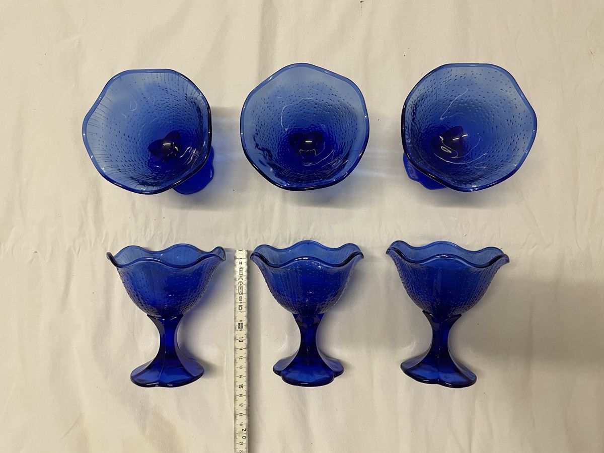 Ciotole: 6x blaue Dessert-/Glacéschalen – Usato da Bern venduto da PJOCH