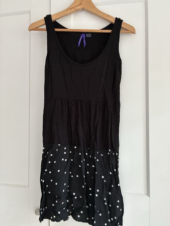 Seraphine Umstandskleid schwarz/blau gepunktet Grösse