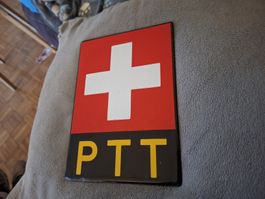 ptt grosse plaquette grand format antik rare collector