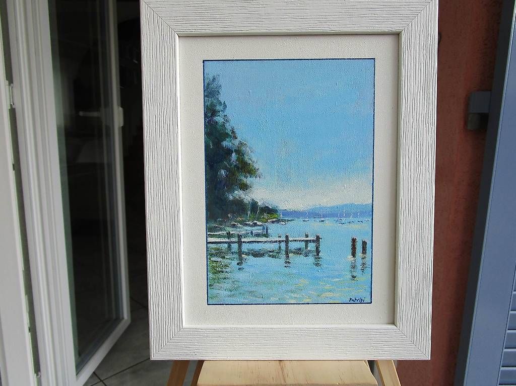 Tableaux: Le port de Morat – D'occasion à Fontaines par patrizi01