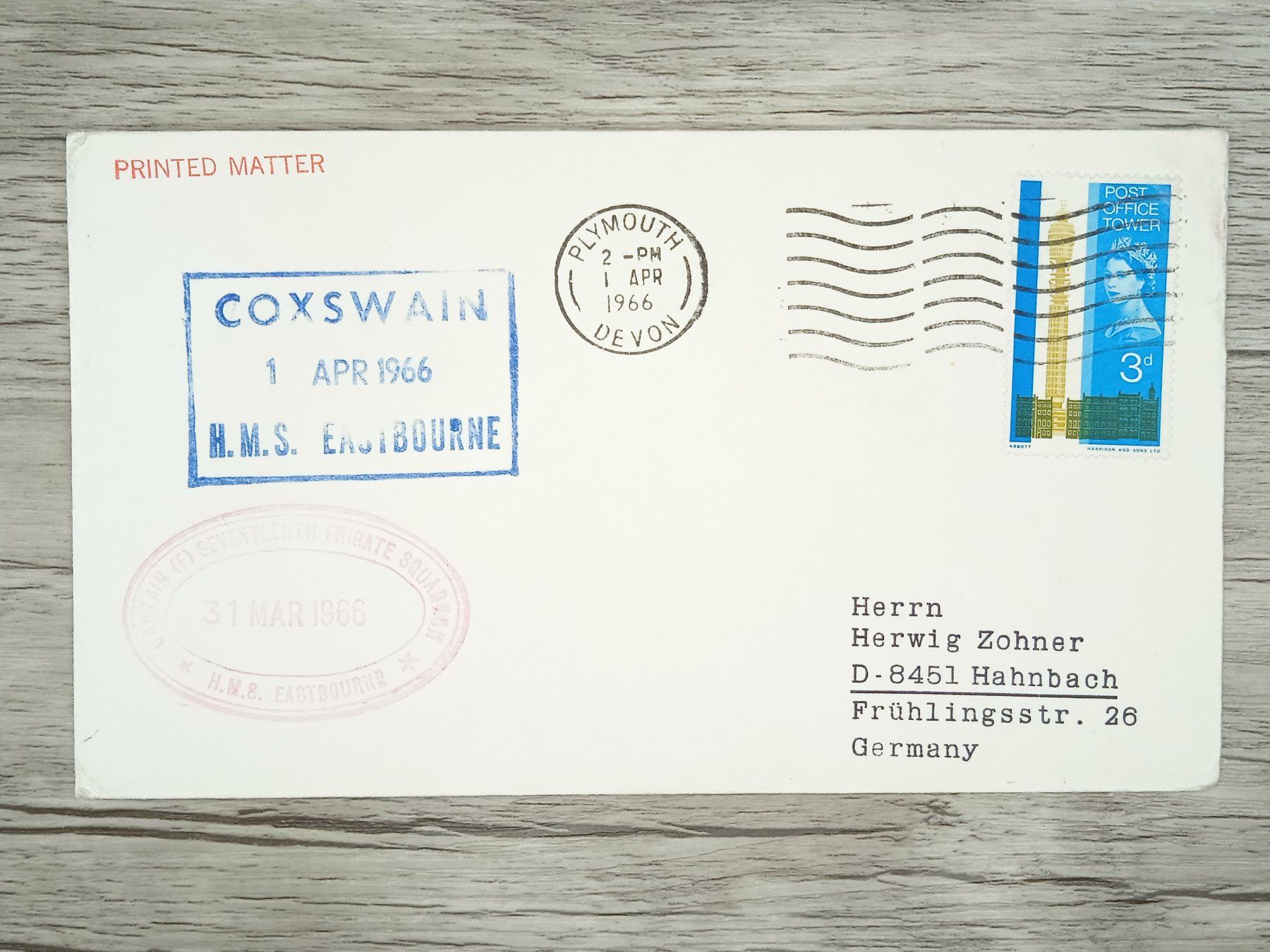 Tutti i francobolli: TR77 Enveloppe + Timbre England 1966 – Usato da Cousset venduto da Patrick_Collections