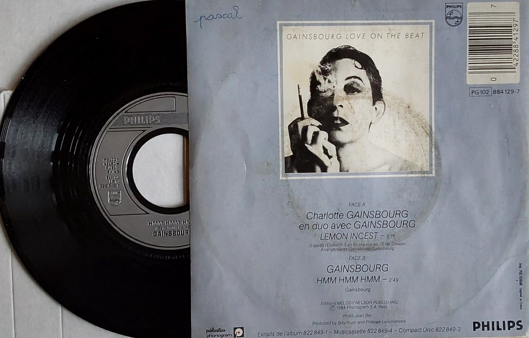 Vinyles: Vinyl Single  - Gainsbourg  - Fr 85 - VG – D'occasion à Villeret par Fil11 1