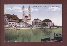 ZÜRICH - Teil mit Grossmünster - 1920