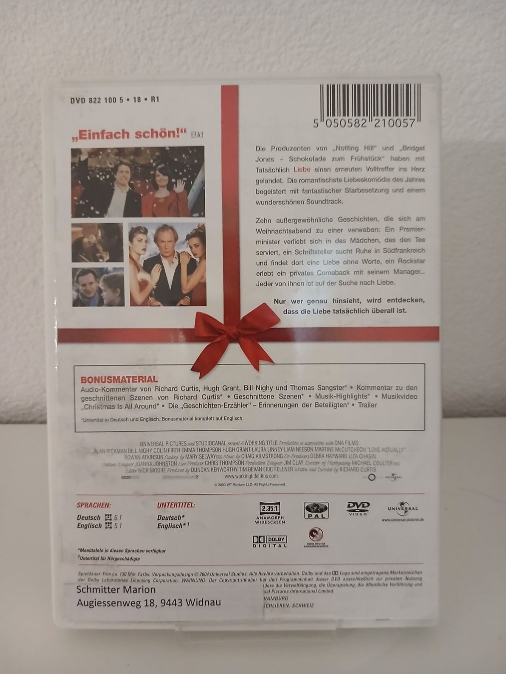 Tous les DVDs: Tatsächlich...Liebe – D'occasion à St. Margrethen SG par SamusAran 1
